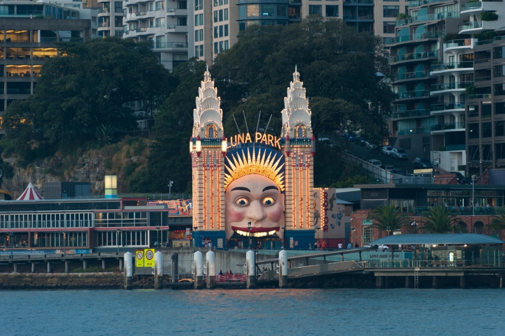 Luna Park on Milsons Point Sydney New South Wales Australia Canvas Art - Panoramic Images (27 x 9)