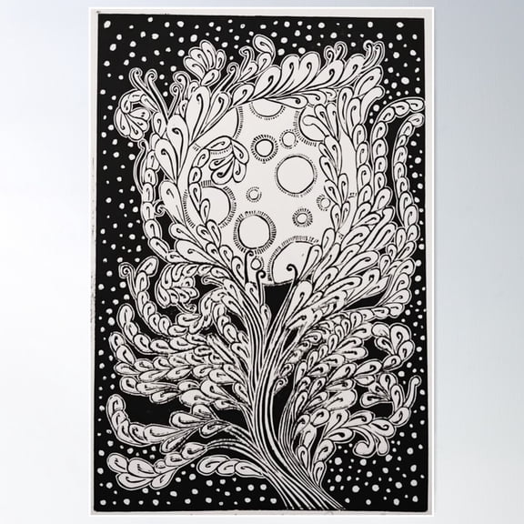 Luna Poster Wall Art, Modern Wall Decor For Living Room Bedroom, 12x18 UNFRAMED