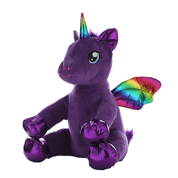 Luna Purple Winged Unicorn Plush 16 Inch, Soft Magical Fantasy Creature, Imaginative Plush Toy