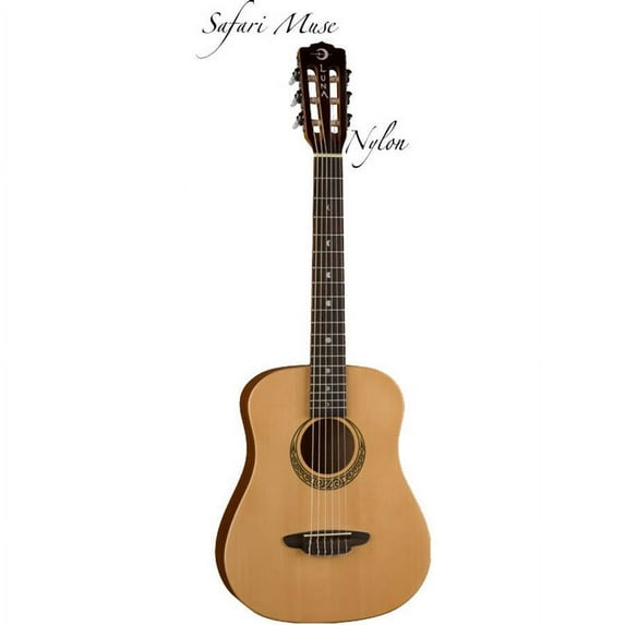 Luna Safari Travel Size 3/4 Nylon Acoustic Gutiar w/ Gigbag - Satin