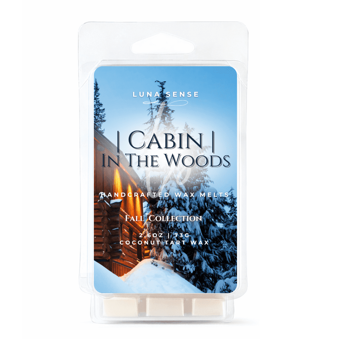 Luna Sense Cabin In The Woods Wax Melts, Warm Spiced Honey & Oak Fragrance, Cozy Fall Scent, 18 Cubes, 3 Pack