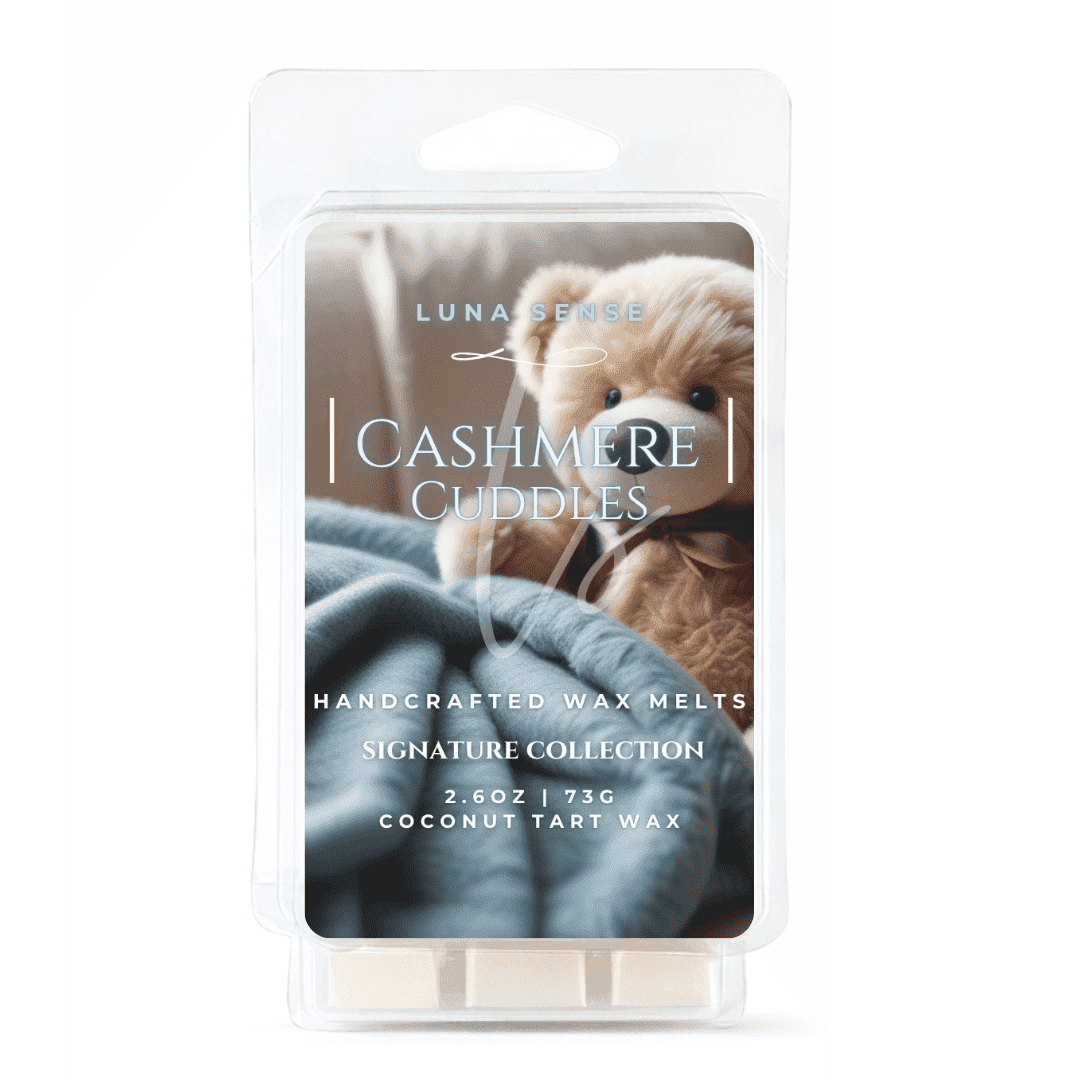 Luna Sense Cashmere Cuddles Wax Melts, Cozy Cashmere Vanilla Scent, Warm Creamy Fragrance, 3 Pack, 18 Cubes Total