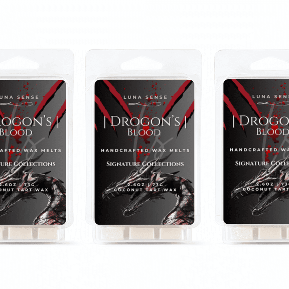 Luna Sense Drogon's Blood Wax Melts, Dark Resin Scent 3 Pack