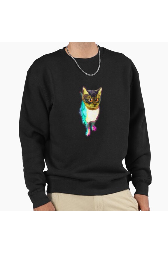 Luna The Cat Wearing Cat Mask Graphic Unisex Sweatshirt Retro Vintage Aesthetic Art G21906, Up to Size 5XL
