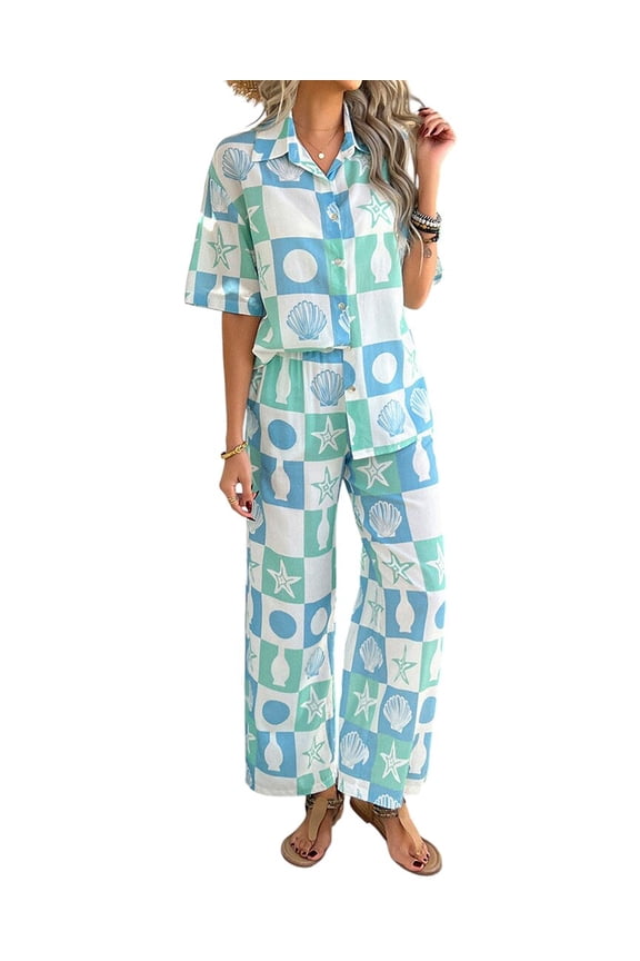 womens 2pc Shirt & Pant Set, 6
