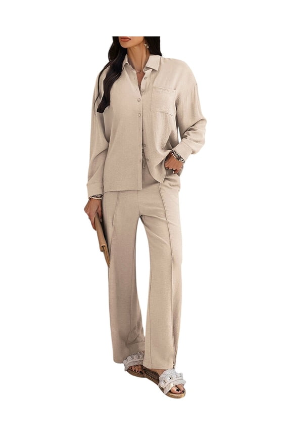 womens 2pc Shirt & Pant Set, 6