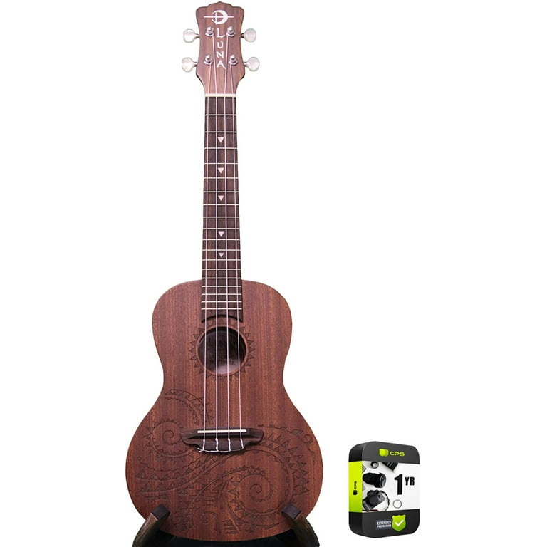 Luna UKE TC MAH Tattoo Concert Mahogany Ukulele with Gig Bag Satin