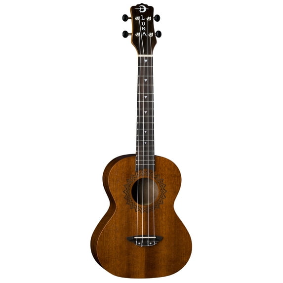 Luna 4-String Mahogany Neck Uke Vintage Mahogany Tenor - Satin Natural (UKE VMT)