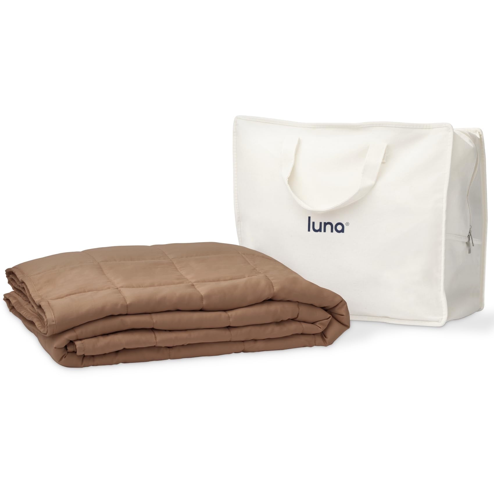 Luna Weighted Blankets for Adults | Premium Sleep Quality, Breathable, Comfortable Lyocell Blanket | All Season Cooling Blanket Gift Ideas [15lbs - Queen - 60" x 80"] [Terracotta]