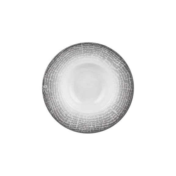 Luna dia.11" h:0" 16 oz. Round Gray Vitrified Deep Plate (Set of 2)