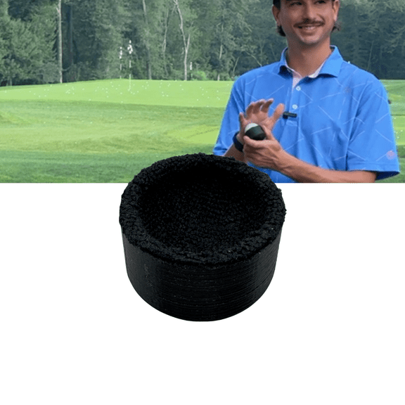 Luna's Portable Magnetic Golf Ball Washer with Microfiber Lining, Black