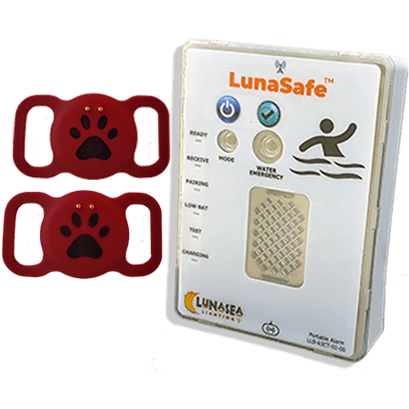 LunaSafe Pet Immersion Pool/Water Alarm Kit w/ 2 Red Silicone ...