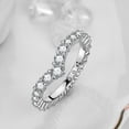 thumbnail image 1 of LunaValley Round Cut Mossianite Bridal Ring Classic Wedding Pave Band Engagement rings for Women, 1 of 1