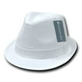 thumbnail image 1 of Lunada Bay 553 Basic Poly Woven Fedora Hats-White Wht-S_M, 1 of 1