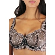 Lunaire Womens Embroidered Mesh Balconette Bra