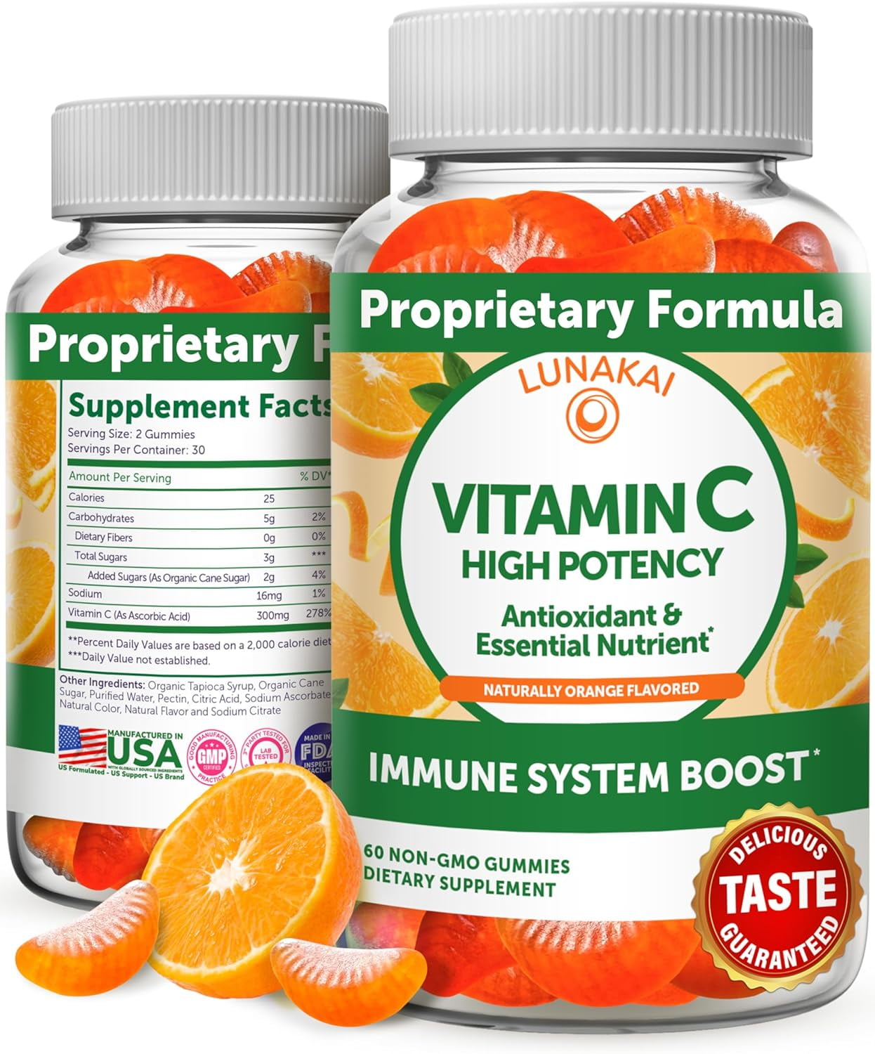 Lunakai Collagen and Vitamin E Gummies Bundle - Non-GMO Anti Aging Supplements for Men & Women - Natural Gummy with Vitamin C & 250 mg Natural VIT E