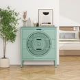 thumbnail image 1 of Lunale 31.5" Hollow-Carved 3 Drawer Cabinet with Storage, Chest of Drawers for Living Room, Bedroom, Light Green, 1 of 7