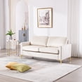 thumbnail image 1 of Lunale 65" Loveseat Sofa, Deep Seat Cloud Couch, Modern Velvet Living Room Sofa, Beige, 1 of 11