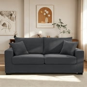 Lunale 69" Loveseat Sofa for Small Space, Modern Comfortable 2-Seater Upholstered Couch, Gray Polyester