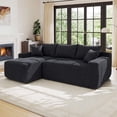 thumbnail image 1 of Lunale L-Shaped Modular Sectional Sofa with Left Chaise, No Assembly Required, Boneless Polyester Cloud Couch for Living Room, Gray, 1 of 10