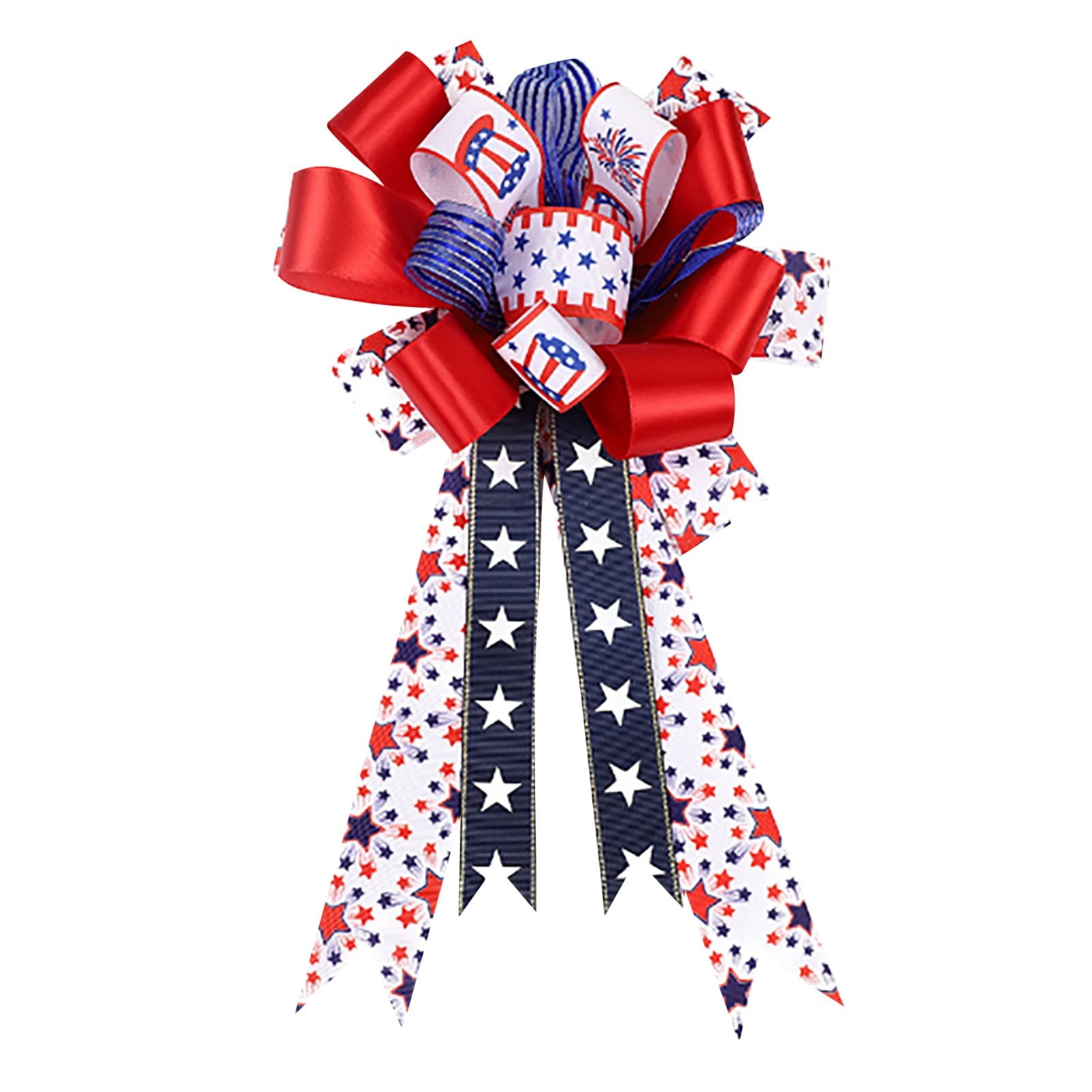 Lunaluna 2024 New American Flag Independence Day Star Garland Rose Red