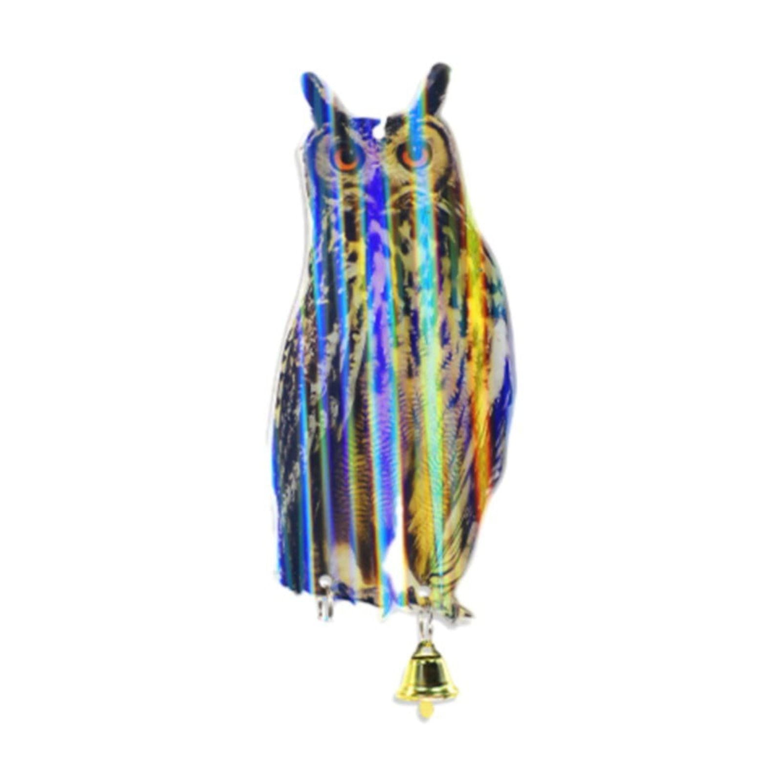 Lunaluna False Owl Bird Bird Pendant Rotating Head Plastic Reflective