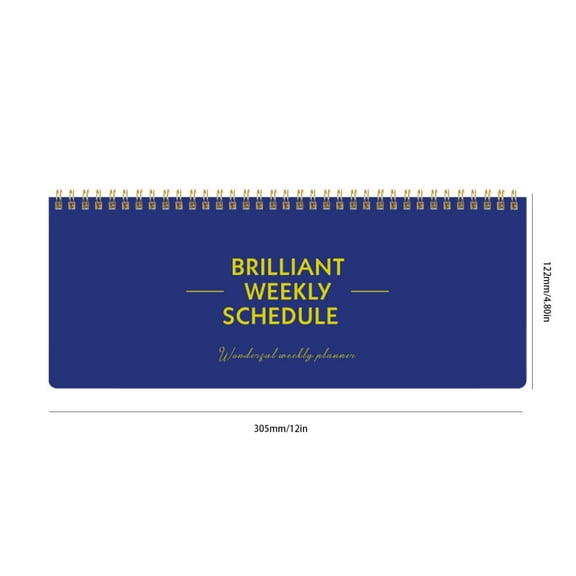 Lunanne 2025 Border New English Long Weekly Plan Simple Coil Note Time Management Ledger