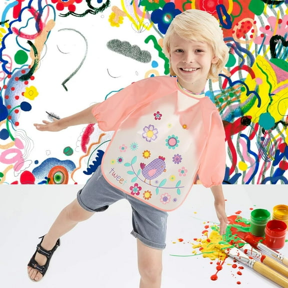 Lunanne Apron For Kids Toddler Painting Apron Kids Craft Apron Kids Art Smocks Kids Art Aprons Kids Paint Smock Office&Craft&Stationery