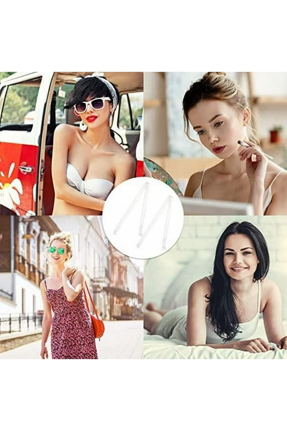 Clear Bra Strap Adjustable Shoulder Strap 6Pairs Max Length 40cm/15.7in Soft Non Slip Bra Straps Adjustable