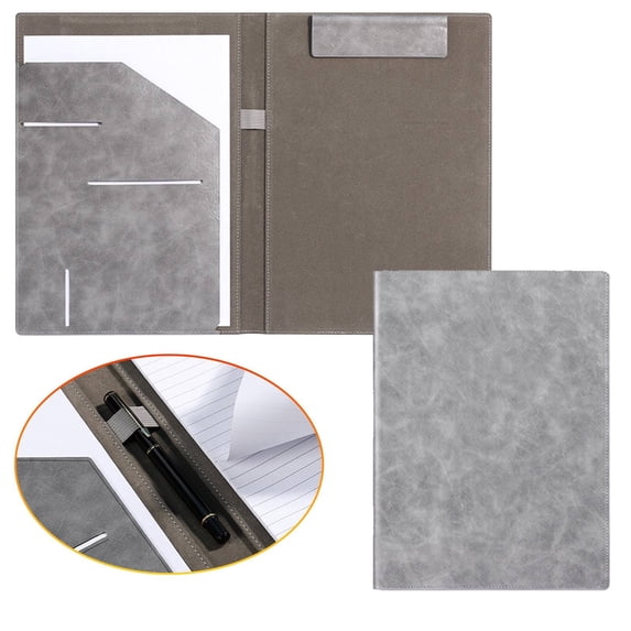 Lunanne Clipboard Folder Work Folder Portfolio Padfolio Resume Folder With Pocket Premium Faux Leather Interview Writing Legal Pads Document Organizer Portfolio