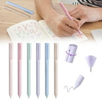 Lunanne Colored Gel Pens For Note Taking 6PCS Gel Pens Colored Ink & No Smear Retractable Cute Pen Point 0.5mm For Journaling Aesthetic Gel Ink Pen Smooth Writing1ml Office&Craft&Stationery