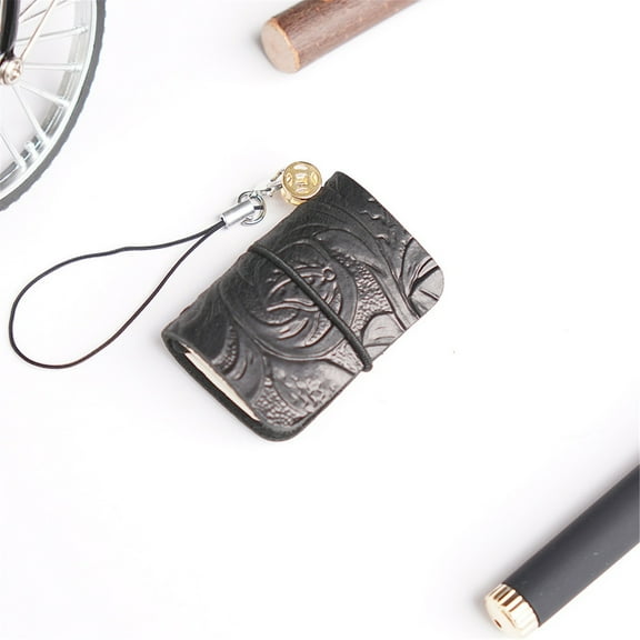 Lunanne Super Mini Pocket Notebook Creative Cowhide Handmade Jewelry Notepad Multi Purpose Mini Leather Ledger