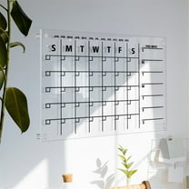 Lunanne Wall Acrylic Weekly Planner Board Clear Dry Erases Calendar Planner Reusable Weekly Daily To Do List Board 1ml