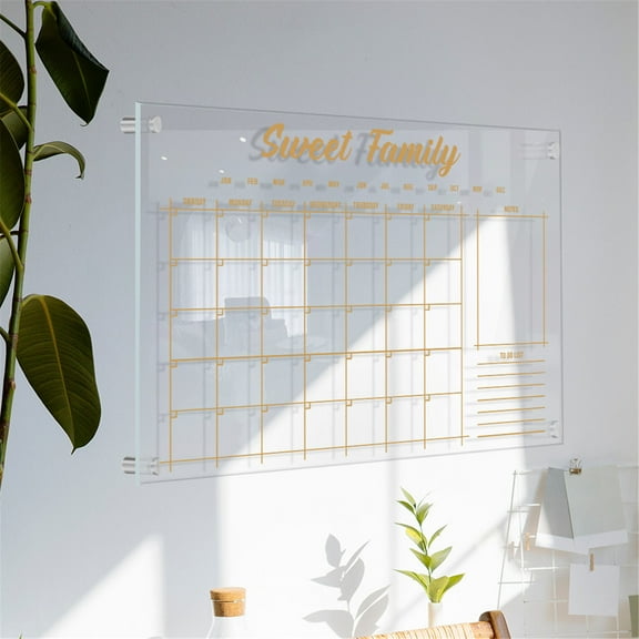 Lunanne Wall Acrylic Weekly Planner Board Clear Dry Erases Calendar Planner Reusable Weekly Daily To Do List Board