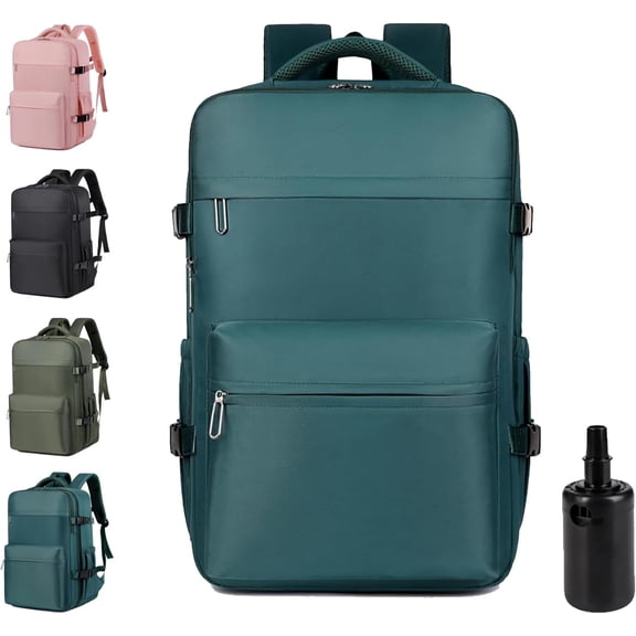 Lunapack Backpack Vacuum, Lunapack Travel Backpack, Large Capacity Travel Air Vacuum Compression Backpack, with Electric Pump (Blue(with Pump))