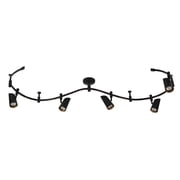 Catalina Lighting Black Lunar 5-Light Flex Track Dimmable LED Ceiling Light