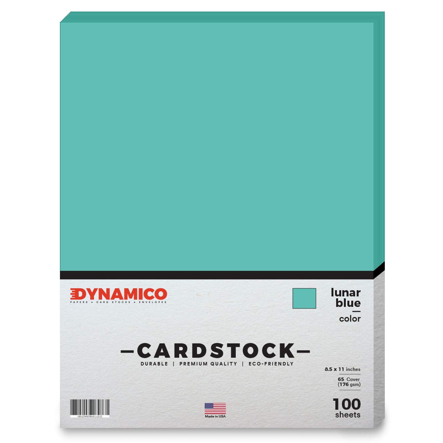 Lunar Blue Cardstock Paper – 8 1/2 x 11" Medium weight 65 LB (175 gsm) Cover Card Stock - for Cards, Invitations, Brochure, Award, and Stationery Printing - 100 Sheets Per Pack