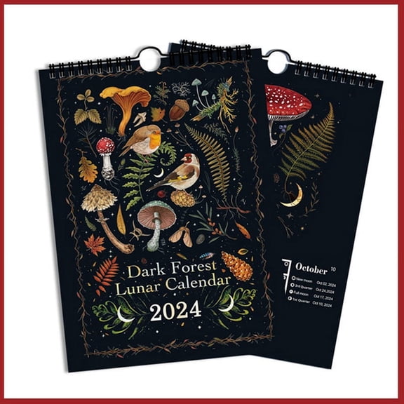 Lunar Calendar 2024,Wall Calendar Colorful Waterink Wall Hanging Calendars