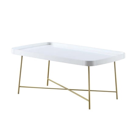 Lunar Coffee Table, Whit & Gold