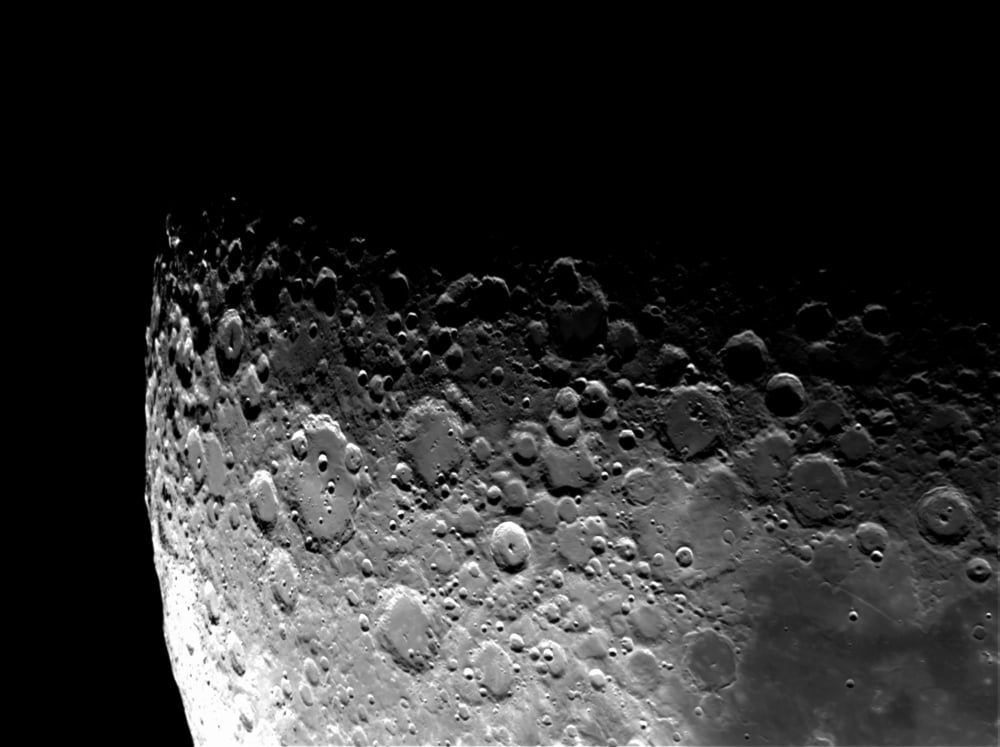 Lunar Craters Clavius Moretus and Maginus Canvas Art - Phillip JonesStocktrek Images (33 x 24)