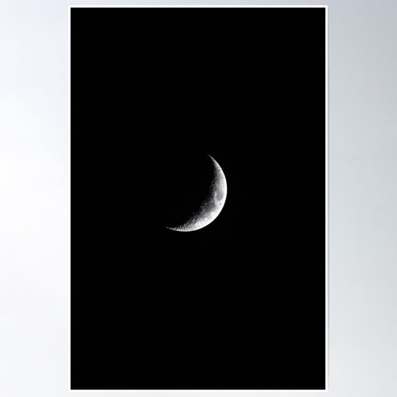 Lunar Craters Poster Wall Art, Modern Wall Decor, 24x36 UNFRAMED
