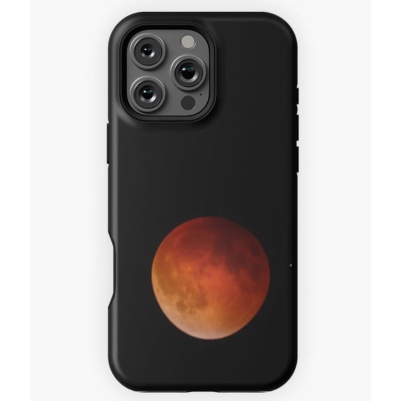 Lunar Eclipse Begins to Wane Space Art Phone Case for iPhone 11 12 13 14 15 16 17 Pro Max
