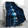 thumbnail image 1 of Lunar Eclipse Blanket Moon Galaxy Print Throw Blanket Soft Warm for Kid Couch Sofa Bed 60"x80", 1 of 6