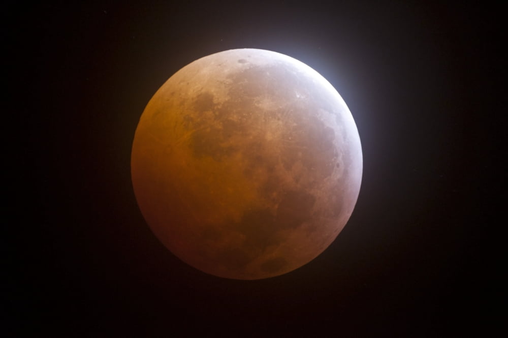 Lunar Eclipse Canvas Art - Phillip JonesStocktrek Images (34 x 23)