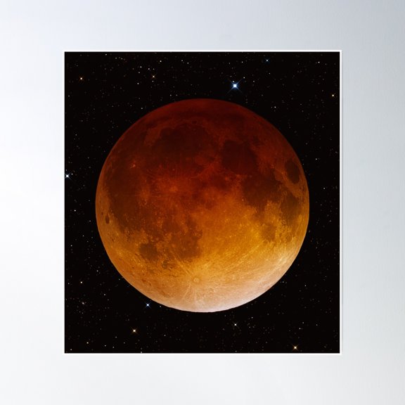 Lunar Eclipse Close Up Poster Wall Art, Poster Print Only