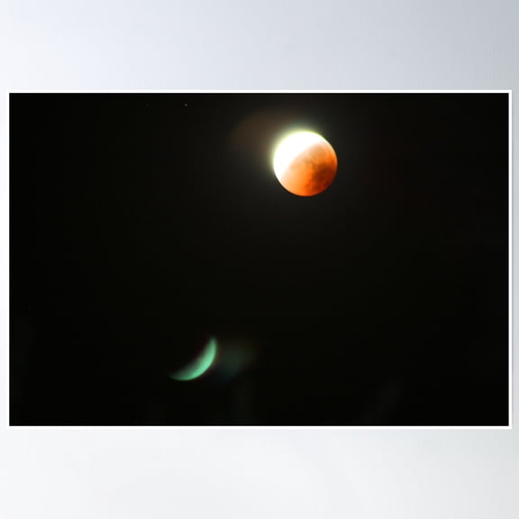 Lunar Eclipse Poster Wall Art, Modern Wall Decor, 16x24 UNFRAMED