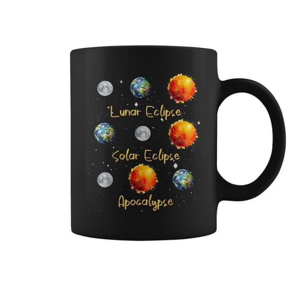 Lunar Eclipse Solar Eclipse And Apocalypse Science Kid Coffee Mugs