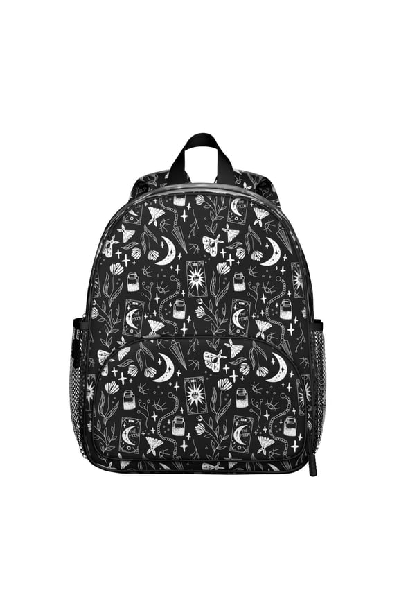 Student Backpack – Gothic Celestial Moon Starry Night Steampunk Cosmic Solar Astral Dark Mystical Design