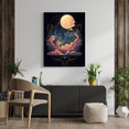 thumbnail image 1 of Lunar Enchantment - Celestial Moon Magic Canvas Wall Art, 1 of 2