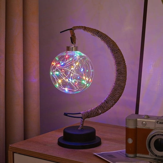 Lunar Lamp Night Light, Gaqring Magical Serene LED KidsNight Light, Dimmable Wireless Portable Hanging Lamp for Bedroom Decor Remembrance Gift